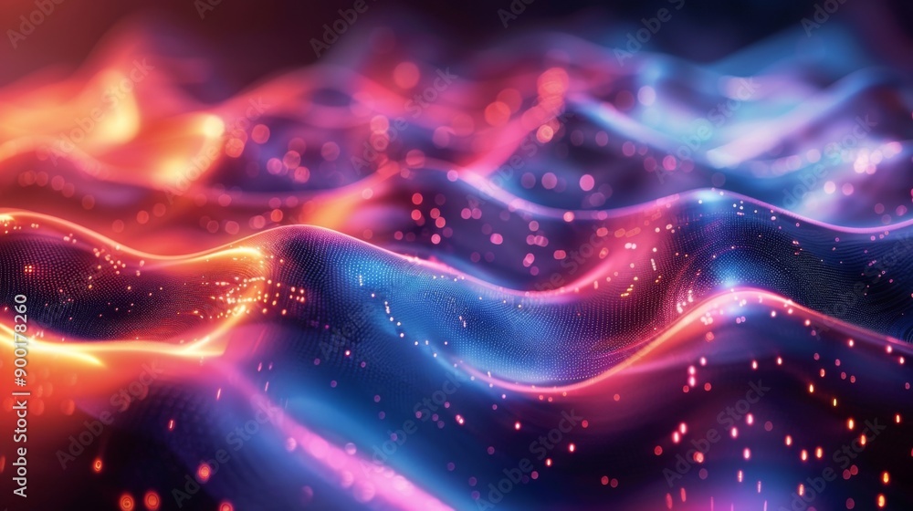 Obraz premium Holographic Patterns - Develop a background with holographic patterns and shifting colors