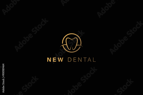 Modern and elegant dentist logo. Dental logo design vector.