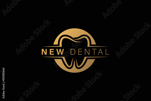 Modern and elegant dentist logo. Dental logo design vector.