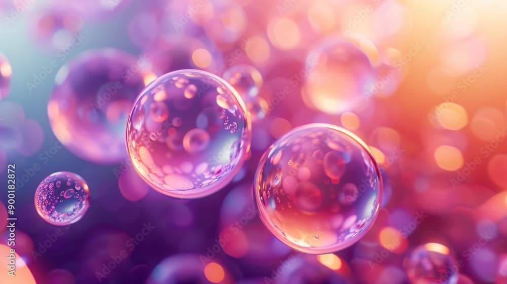 Floating Spheres - Generate a scene with floating, semi-transparent spheres of various sizes in a gradient of colors Floating Spheres - Generate a scene with floating, semi-transparent spheres of various sizes in a gradient of colors