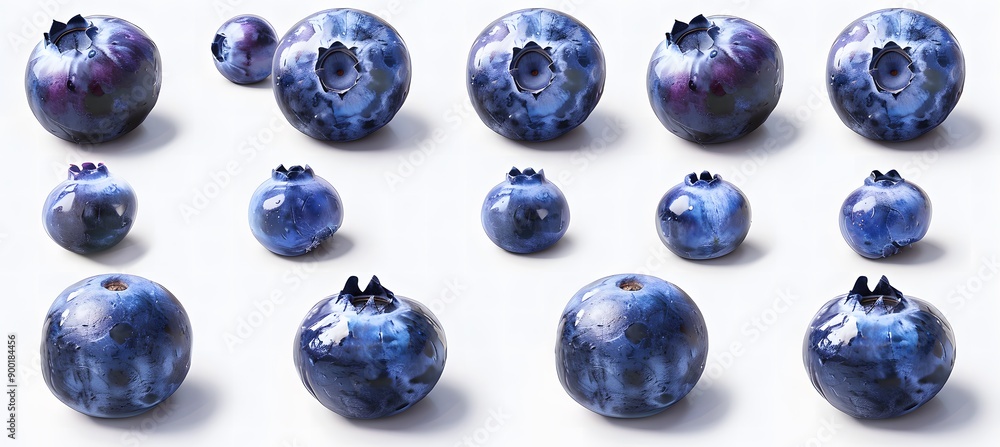 Blueberries on a white background Blueberries on a white background