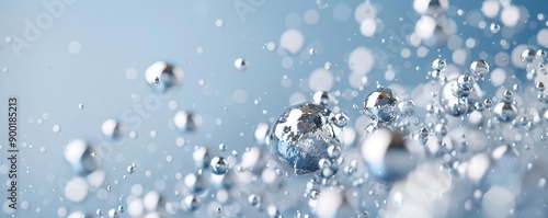 Abstract background of water droplets with bokeh effect.