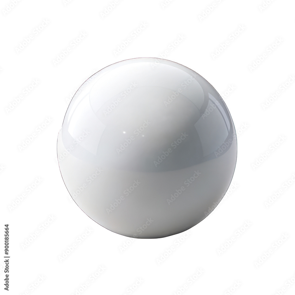 White ceramic ball isolated on transparent background White ceramic ball isolated on transparent background