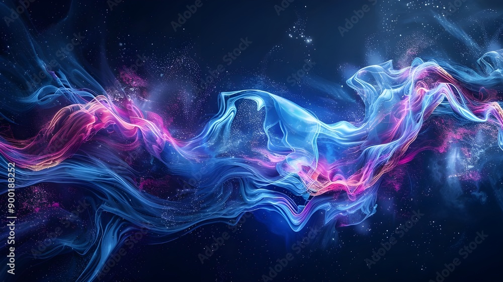 Abstract dynamic wave energy visual vector. Ganerative AI Abstract dynamic wave energy visual vector. Ganerative AI