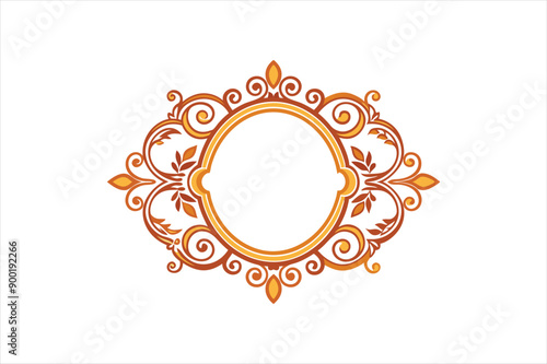  ornamental frame vector art illustration 