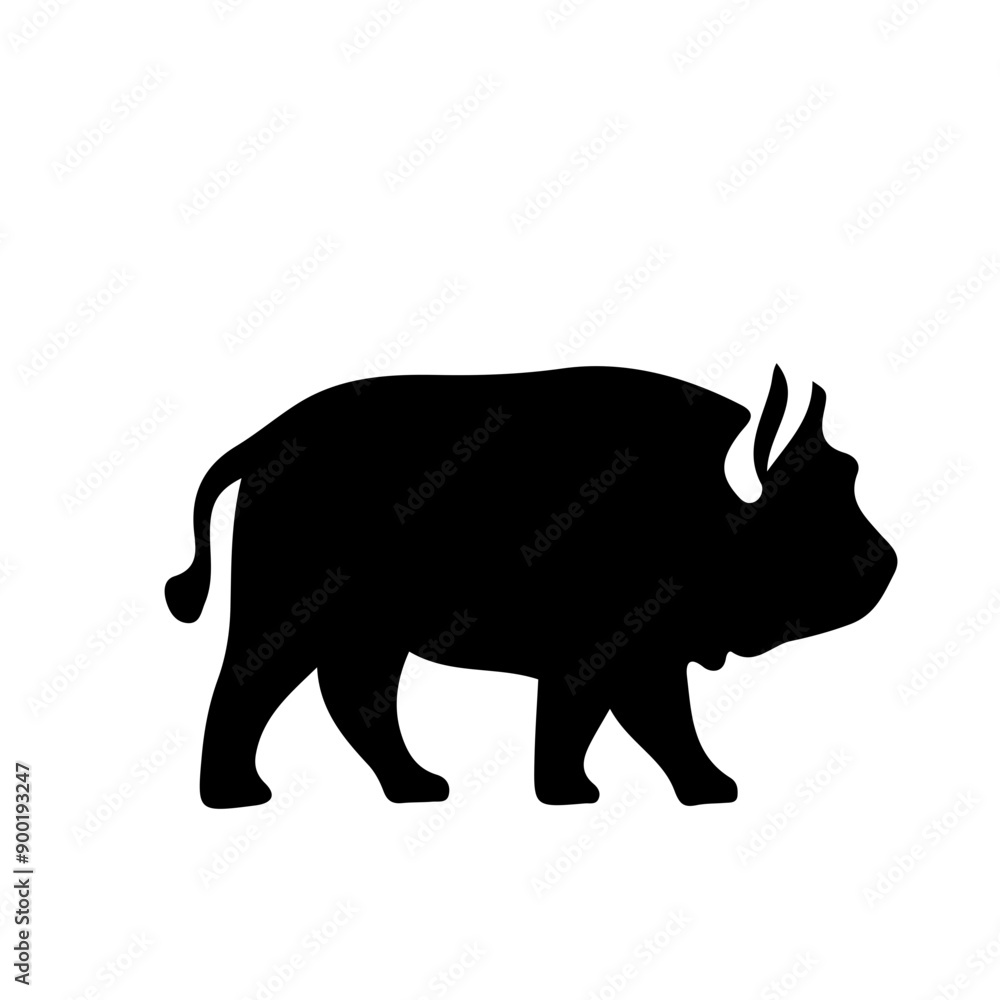 rhino isolated on white
