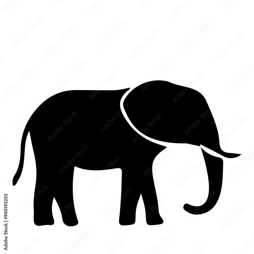Fototapeta premium elephant silhouette vector