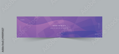 Purple abstract background linkedin banner template