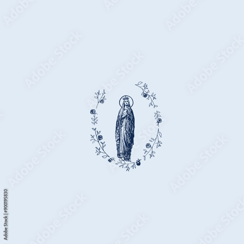 THESE HIGH QUALITY MOTHER MARIA VECTOR FOR USING VARIOUS TYPES OF DESIGN WORKS LIKE T-SHIRT, LOGO, TATTOO AND HOME WALL DESIGN
