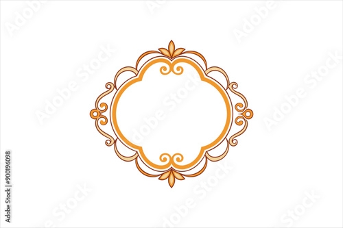  ornamental frame vector art illustration 