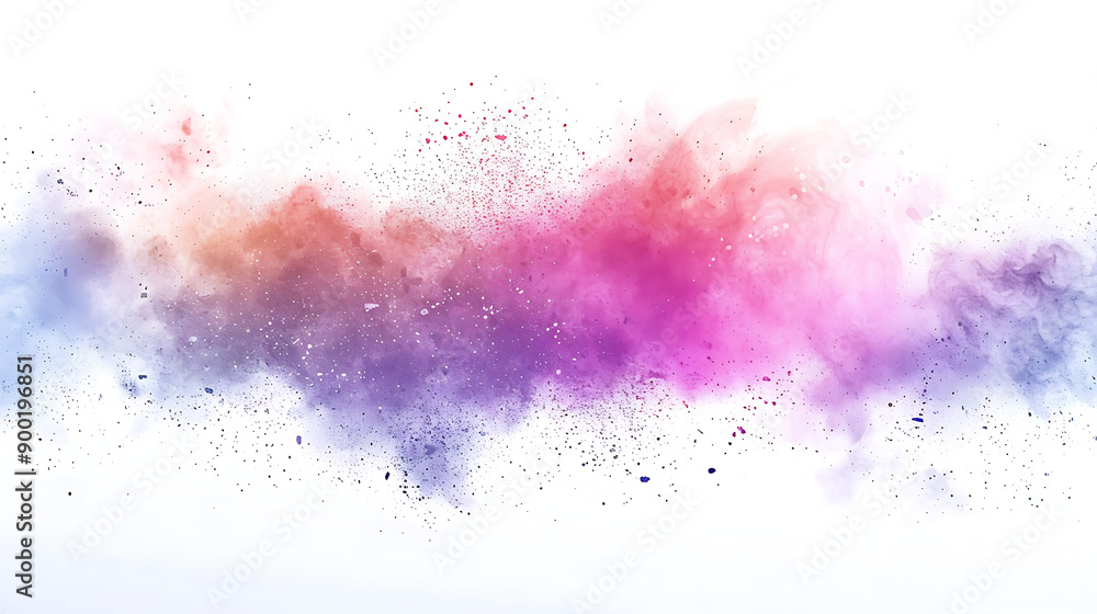 abstract multicolored powder splatted on white background,Freeze motion of color powder exploding abstract multicolored powder splatted on white background,Freeze motion of color powder exploding