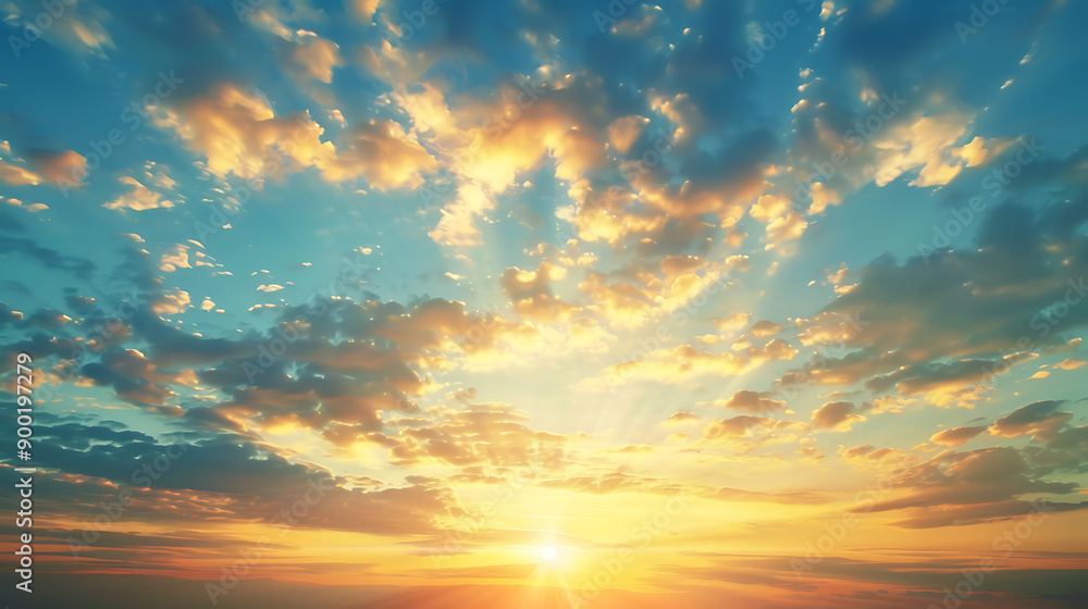 Beautiful sunset sky. Nature sky backgrounds.