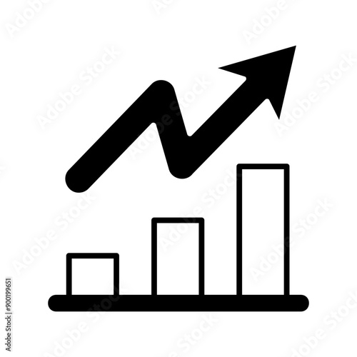 chart with growing trend