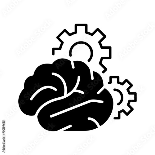 brain with gears