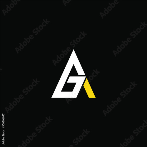Free Download Monogram a g ag ga initial bold luxury logo template for gym sport futuristic technology brand business. Combination letter alphabet for personal branding travel fashion beauty - GFXLoad