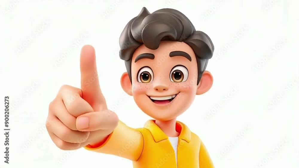 3D icon people kawaii cartoon of a smiling man points with index finger. Bright portrait of a teenage character isolated background transparency 3D icon people kawaii cartoon of a smiling man points with index finger. Bright portrait of a teenage character isolated background transparency