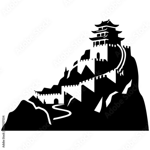 China Great Wall Illustration.