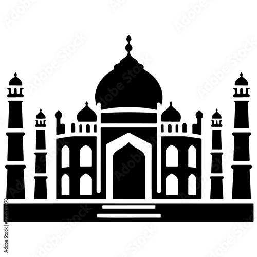 Tai Mahal India Illustration.