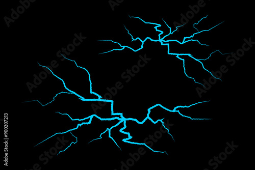 Somple vector lightning icon, lightning silhouettes