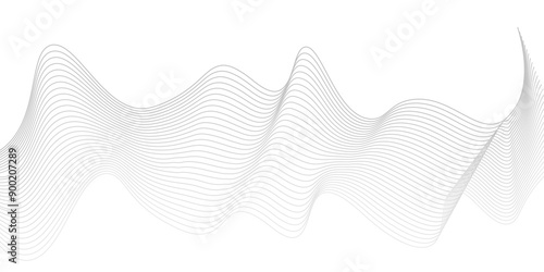 Abstract halftone flowing wavy colorful gradient dots shape isolated on transparent background. Design for web design, music, cover, and technology.