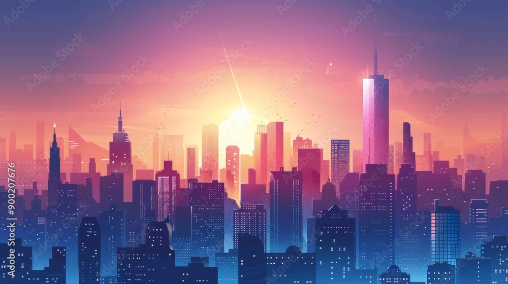 Background of a contemporary city with skyscrapers Background of a contemporary city with skyscrapers
