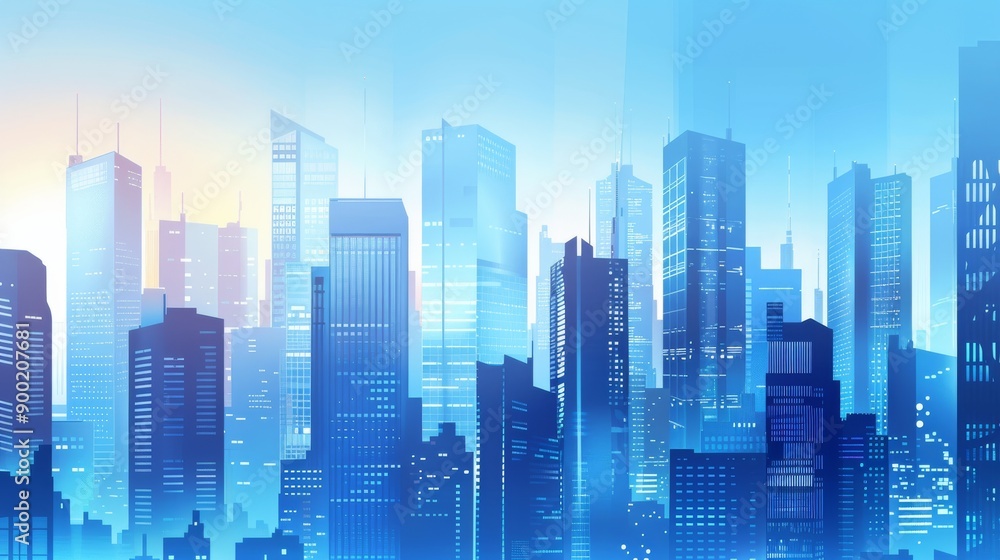 Background of a contemporary city with skyscrapers Background of a contemporary city with skyscrapers