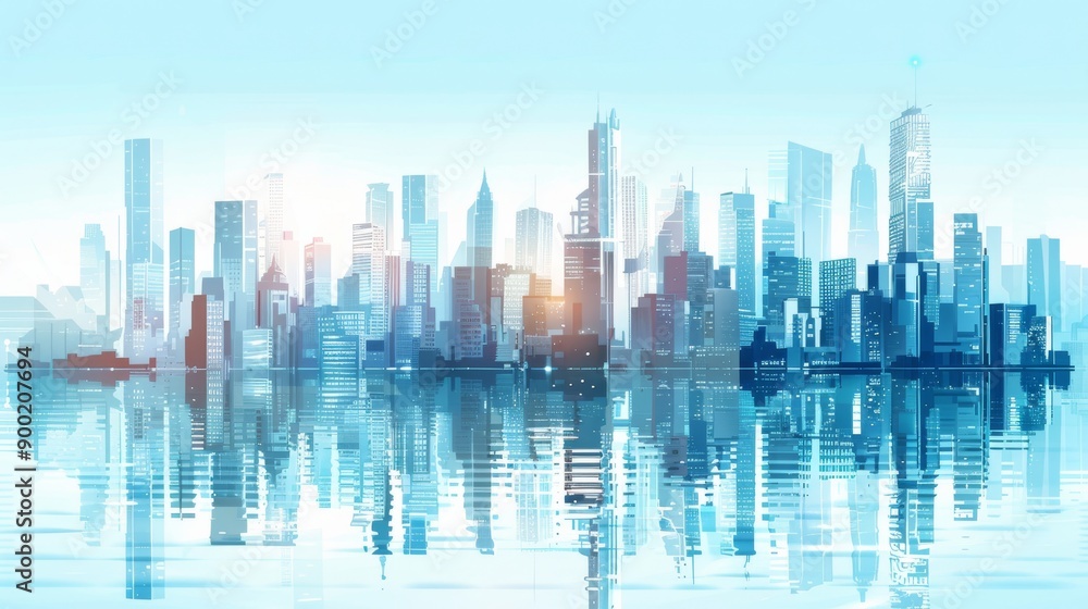 Background of a contemporary city with skyscrapers Background of a contemporary city with skyscrapers