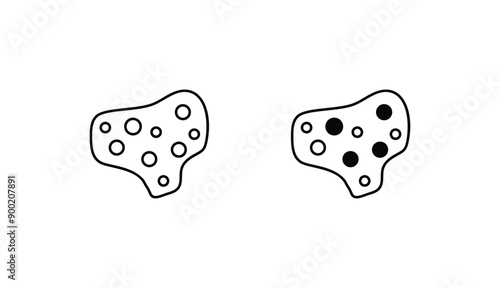Plague icon design with white background stock illustration
