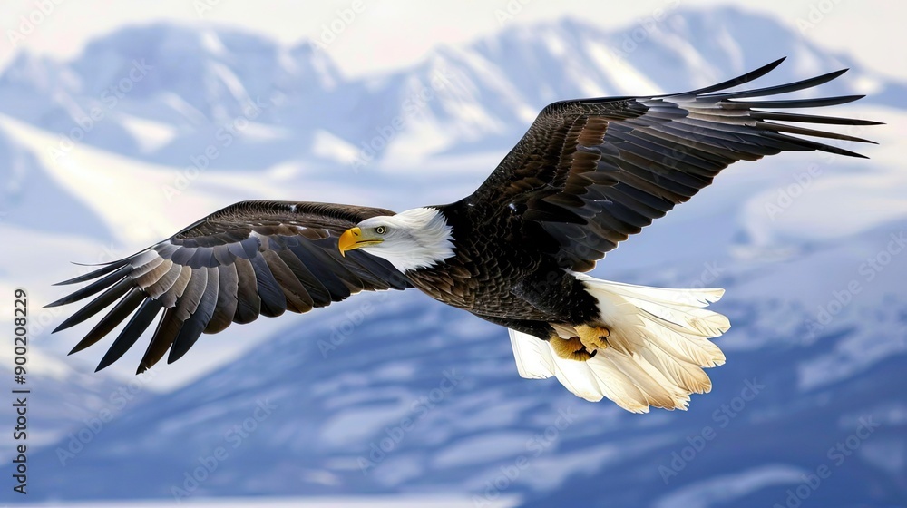 eagle captured in flight, soaring through the sky with strength and majesty, embodying freedom and power, with this inviting photo. eagle captured in flight, soaring through the sky with strength and majesty, embodying freedom and power, with this inviting photo.