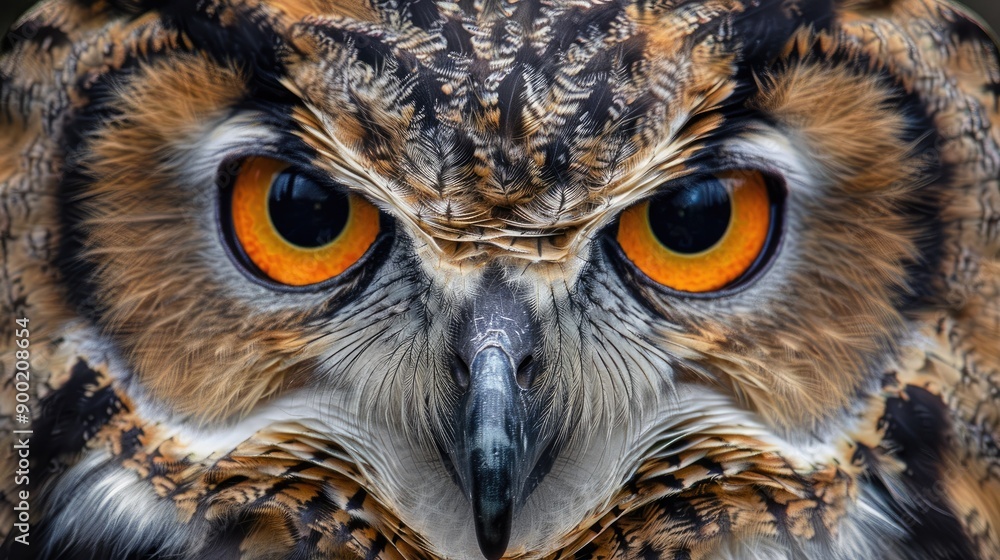 of an Eurasian Eagle Owl, capturing the intensity of its piercing eyes and fierce expression, with this inviting photo. of an Eurasian Eagle Owl, capturing the intensity of its piercing eyes and fierce expression, with this inviting photo.