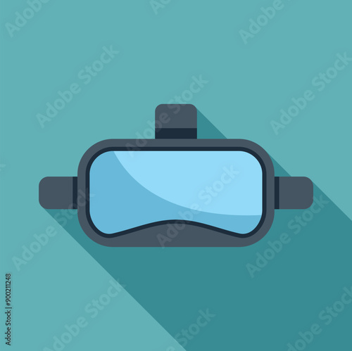 Vr goggles projecting blue light simulating an immersive virtual reality experience