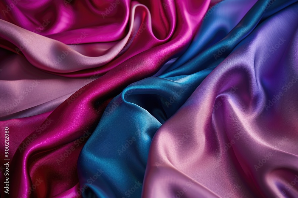 Purple and Blue Fabric Close Up Purple and Blue Fabric Close Up