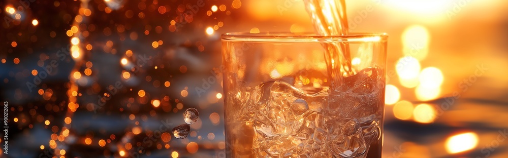 Water pours into a glass embodying pure cool refresh.
Water pours into a glass embodying pure cool refresh.