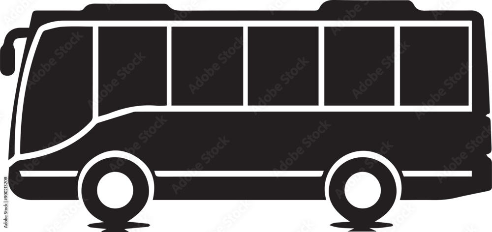 School Bus silhouette icon, vehicle van vector School Bus silhouette icon, vehicle van vector