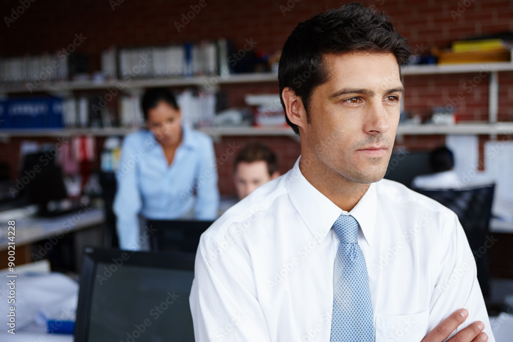 Thinking, business and man with pride in office with mission, ambition and experience for career opportunity. Professional, male person and finance consultant, development ideas or corporate growth Thinking, business and man with pride in office with mission, ambition and experience for career opportunity. Professional, male person and finance consultant, development ideas or corporate growth