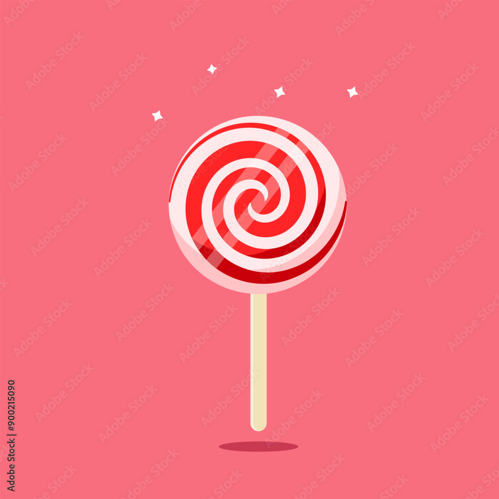 Lollipop candy flat design cartoon sweet dessert Lollipop candy flat design cartoon sweet dessert