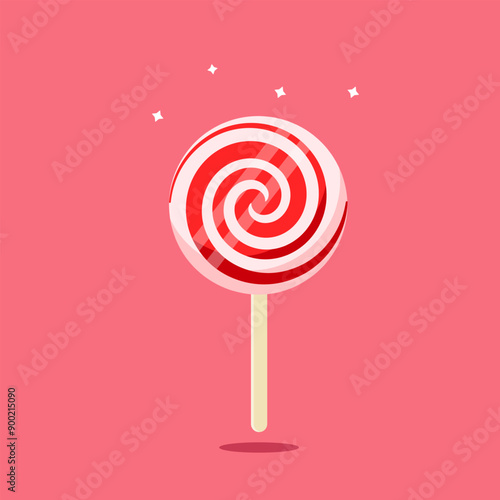 Lollipop candy flat design cartoon sweet dessert 