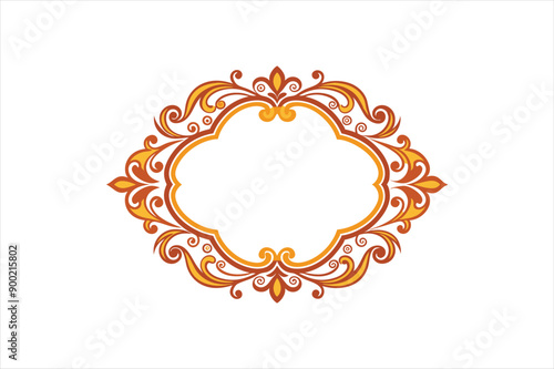  ornamental frame vector art illustration 