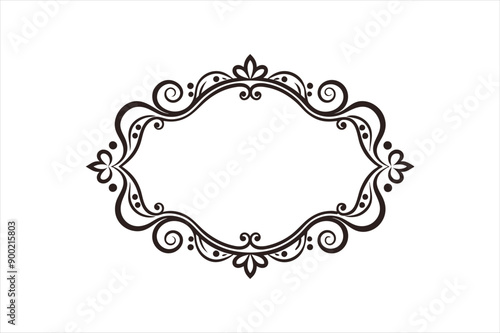  ornamental frame vector art illustration 