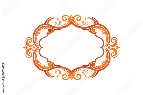  ornamental frame vector art illustration 