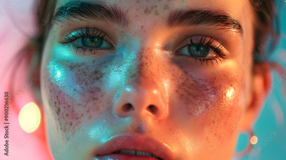 Pretty woman portrait. Beautiful female face, clear skin. Skincare and facial treatment concept. Pretty woman portrait. Beautiful female face, clear skin. Skincare and facial treatment concept.