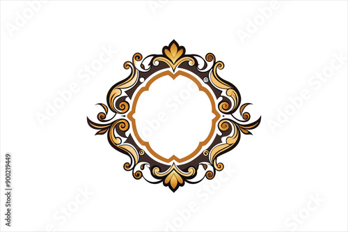  ornamental frame vector art illustration 