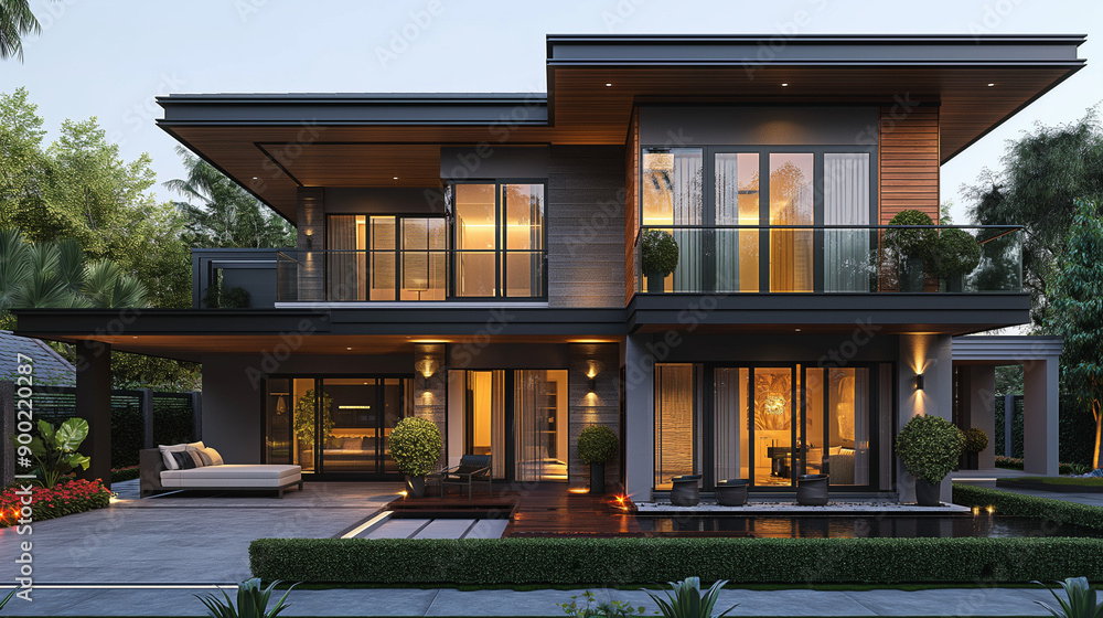 modern 2 story house with floor plan , complete set of plan. modern 2 story house with floor plan , complete set of plan.