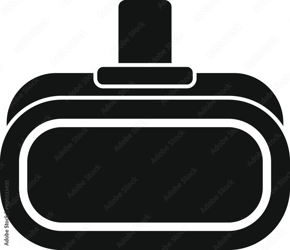 Modern vr glasses icon, simple black style Modern vr glasses icon, simple black style