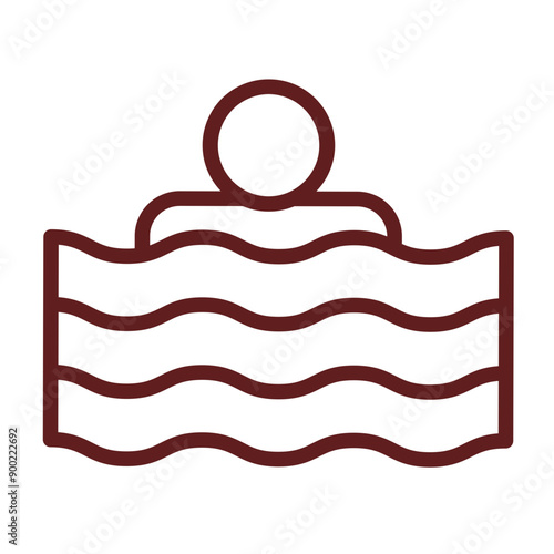 Drowning Vector Line Maroon Design