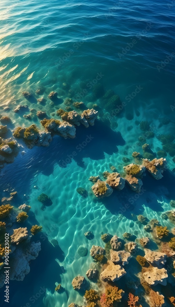 Naklejka premium Beautiful sea beach wallpaper