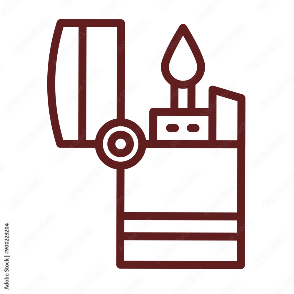 Naklejka premium Lighter Vector Line Maroon Design