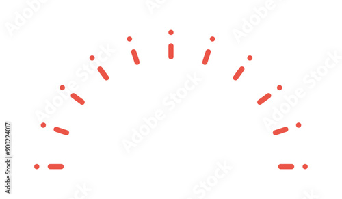 キラキラの半円の装飾フレーム - シンプルでかわいいピカピカ光るあしらいのデザイン素材