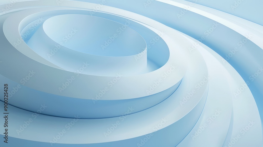 Obraz premium A blue and white spiral shape