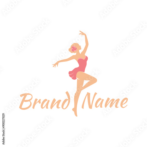 Ballerina girl in vector art